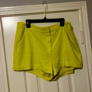 Cinq a Sept High Waist Yellow Shorts
